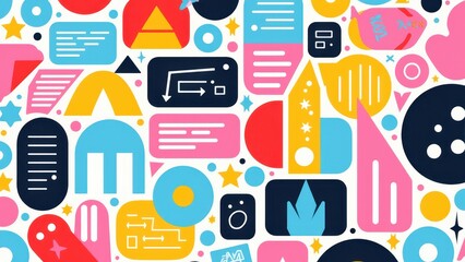 Colorful Geometric Background Pattern Design