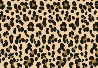 
Leopard skin texture. Seamless animal pattern. Leopard print for textile, vector background
