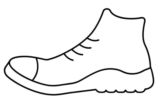 recommend clip art: Shoe line art vector illustration