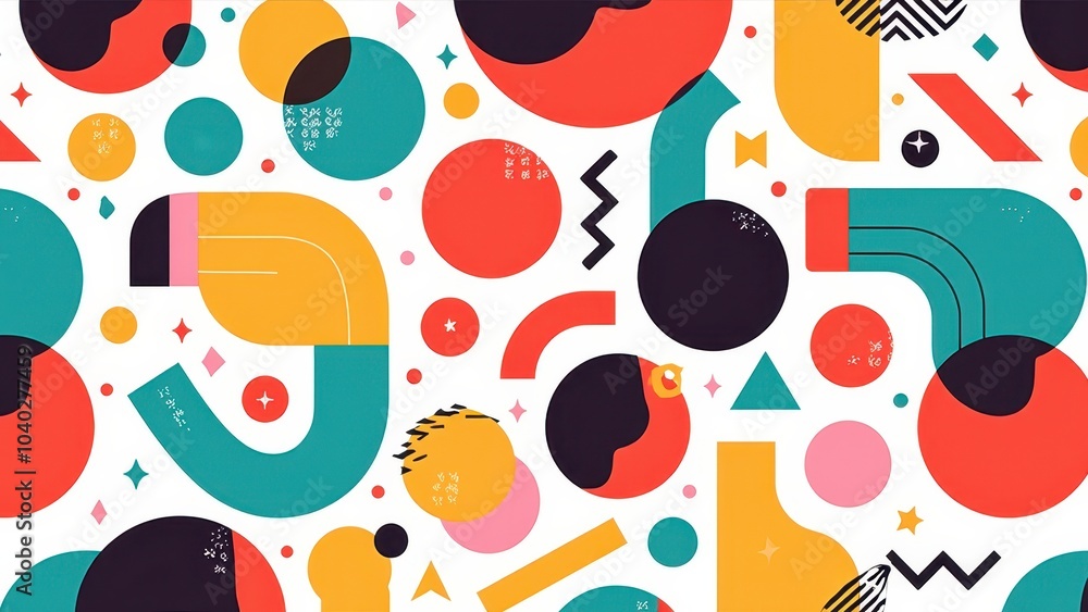 Poster colorful abstract pattern background design