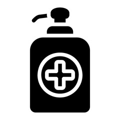 Obraz premium alcohol gel glyph icon
