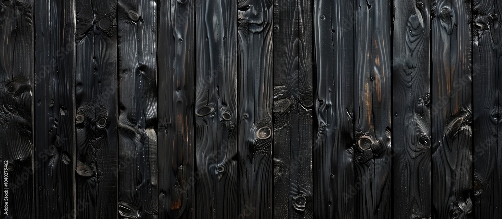 Poster a black wooden background texture serving as a backdrop for a copy space image
