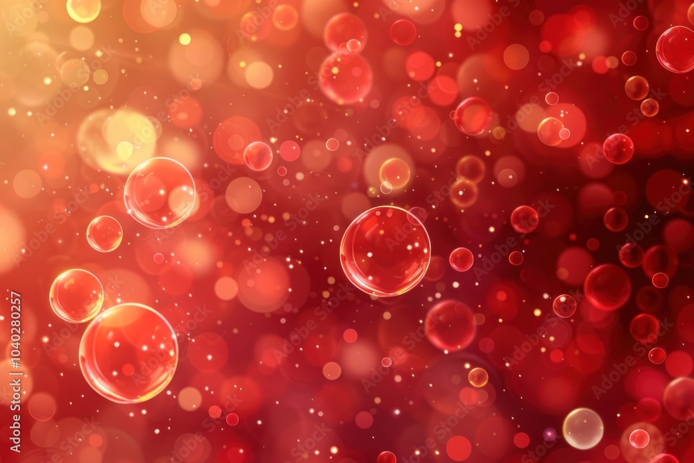 Poster red bubbles background backgrounds pattern condensation.