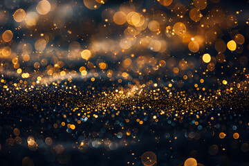 Abstract gold bokeh on black background, Christmas,
Gold, bokeh and glitter in a studio with dark background for celebration, event or party
