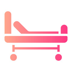 hospital bed gradient icon