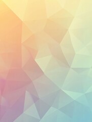 Obraz premium The soothing gradient backdrop showcases polygonal shapes in soft colors, creating a tranquil and modern artistic atmosphere. Generative AI