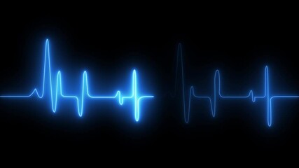 Heart beat icon animation on background. 