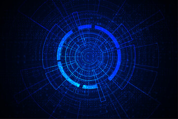 Sci fi futuristic user interface, HUD, Technology abstract background , Vector illustration.	

