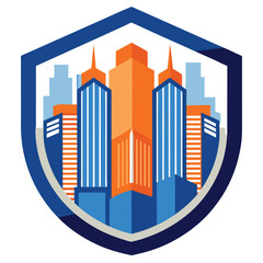 Modern Building House Logo Vector Sleek Architectural Design for Real Estate and Urban Development
