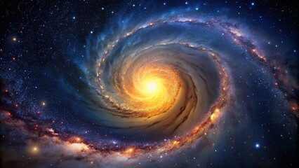 Stunning Minimalist Galaxy Vortex Background with Milky Way Star Cluster for Space-Themed Projects