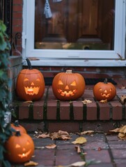 Obraz premium halloween holiday poster. halloween festive background