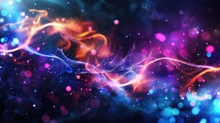 Obraz premium Futuristic light effects on a dark backdrop