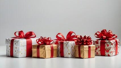 Red and Gold Christmas Gifts 
