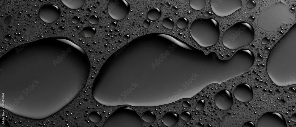 Aufkleber the droplets are of various sizes and are spread out across the entire image
