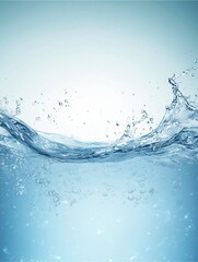 Clear Blue Water Wave with Splash
