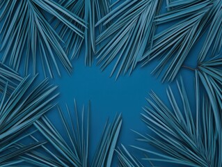 Obraz premium Stylized blueprint of pine tree needles arranged in a repetitive pattern, geometric abstraction, natural forms