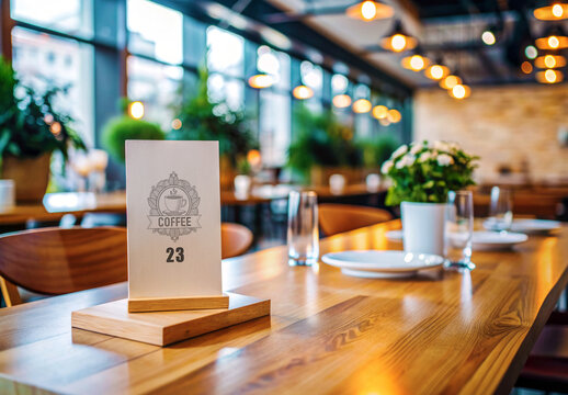 Table Number Mockup Template