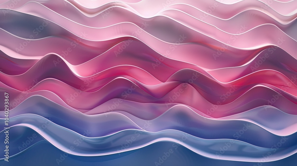 Poster digital gradient wave pattern resembling ocean waves