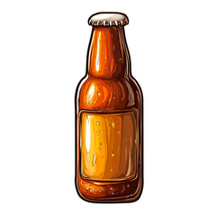 Sticker, bottle of beer, emblem, logo for Oktoberfest