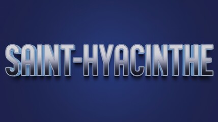 Stylized Text: Saint-Hyacinthe in Bold Graphics on a Dark Blue Background, Suitable for Branding or Promotional Use