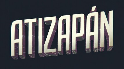 Artistic Typography Design: Bold &lsquo;Atizap&aacute;n&rsquo; in Vibrant Colors Ideal for Branding or Posters