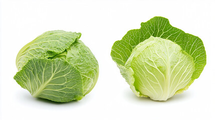 Fototapeta premium cabbage isolated on white background, clipping path, full depth of field