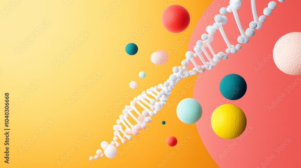 Poster a graphic design showcasing the interaction of dna with other cellular components, highlighting the 