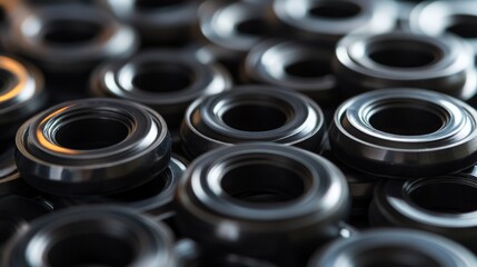 Precision Engineering, a close-up view of high-quality rubber gaskets, essential for automotive and machinery applications, ensuring tight seals for optimal performance.