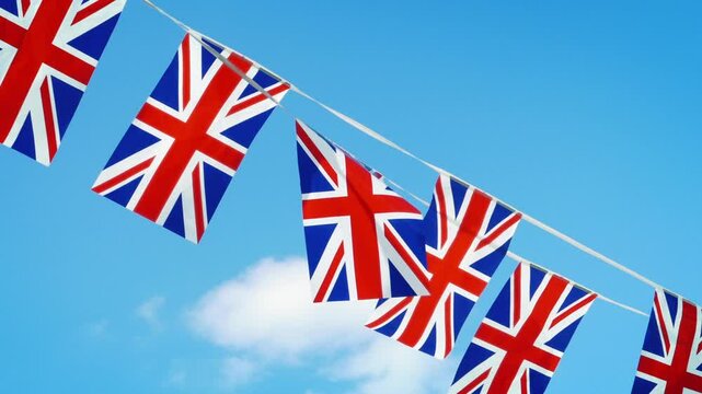 British Flags In The Breeze