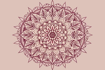 Floral Mandala Design with Delicate Petals