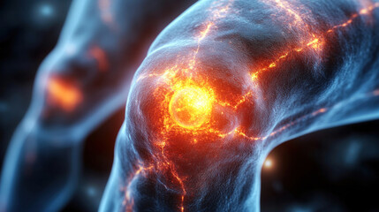 A man has knee pain and bruises.