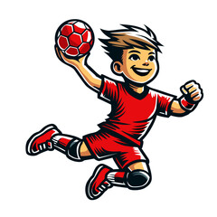 The mini handball player