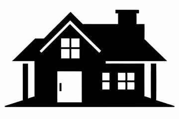 Home silhouette vector, home icon symbol, house black vector silhouette