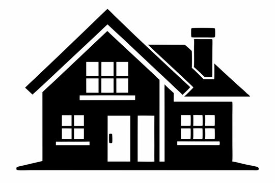 recommend clip art: Home silhouette vector, home icon symbol, house black vector silhouette