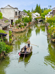 View of the classical water town called Shaxi near Shanghai suburb in Jiangsu, China.