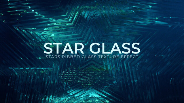 Stars Ribbed Glass Texture Effect