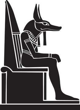 recommend clip art: Illustration of egyptian god Anubis vector design