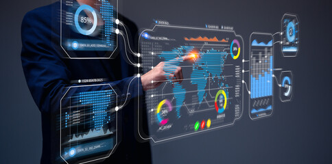 Analyst working with Business, Concept digital transformation technology strategy, Analytics and...
