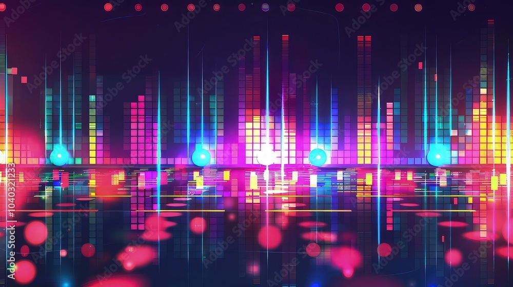 Canvas Prints abstract vector illustration of a graphic equalizer