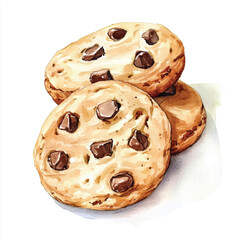 Cookies watercolor clipart illustration