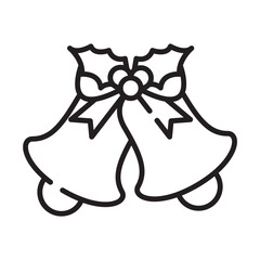 Christmas bell icon design vector template