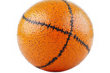 Orange Handball isolated on transparent background, png file, no background png file