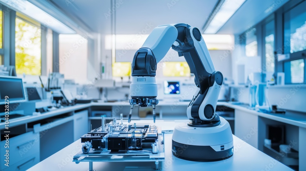 Poster a robotic system conducting environmental monitoring tasks in a clean, sustainable research facility
