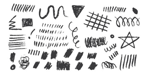 Hand-drawn vector pencil lines and doodles. Doodle vector illustration.