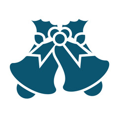 Christmas bell icon design vector template