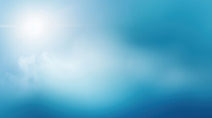 Obraz premium Abstract blue background featuring soft sun rays and gentle smoke effects. The light effect creates a dreamy atmosphere with blurred elements, making it ideal for creative designs. This high-quality b