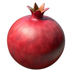 3D Cartoon Style Render of Pomegranate