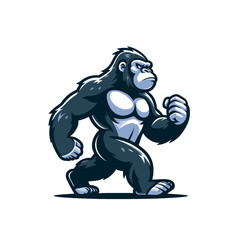 Obraz premium Gorilla mascot. Modern isolated vector character
