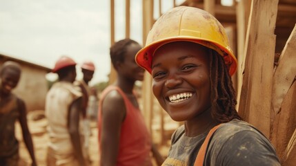 african engineer woman close up

