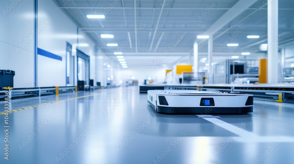 Poster A robotic system performing high-speed sorting tasks in a clean logistics facility, efficient and dynamic environment with a focus on sorting automation, Dynamic style